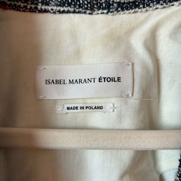 Isabel Marant Etoile Tweed Blazer in Black/Red/White, Size 36 (US S) - Picture 11 of 12